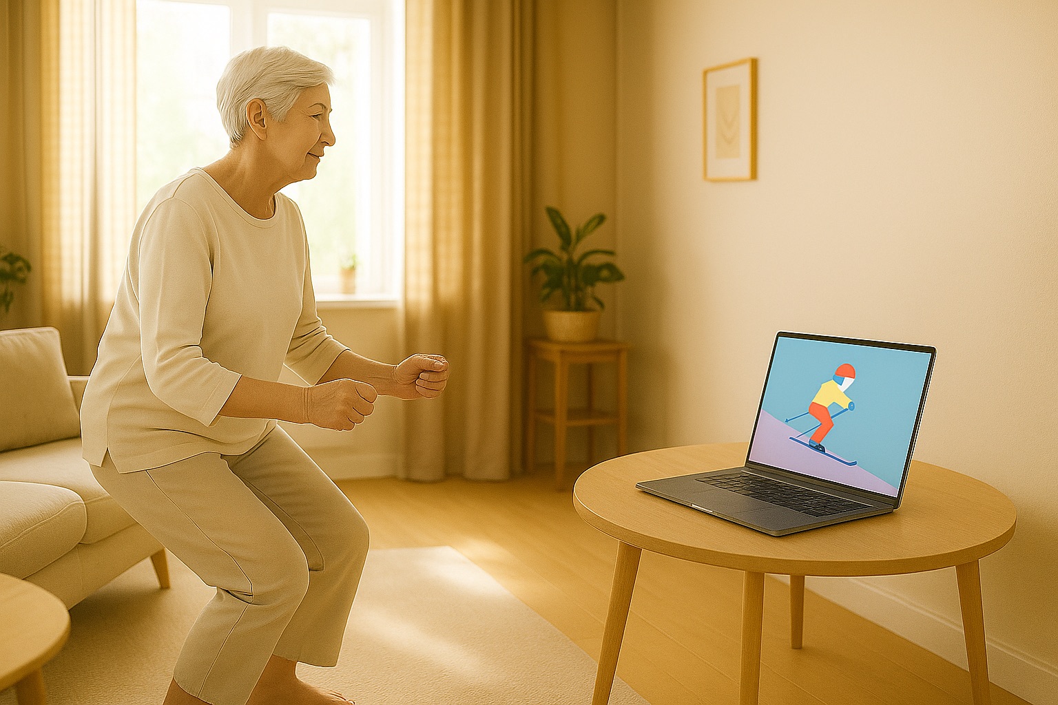 Screenshot of the movement game for seniors