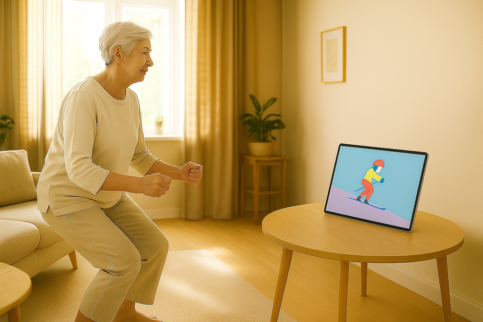Screenshot of the movement game for seniors